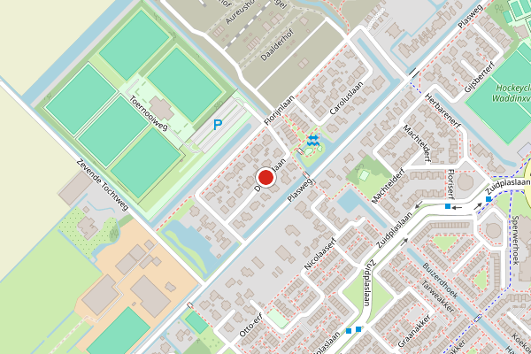 Brandweer-melding op Dukaatlaan, Waddinxveen op 4 augustus, kaart-overzicht
