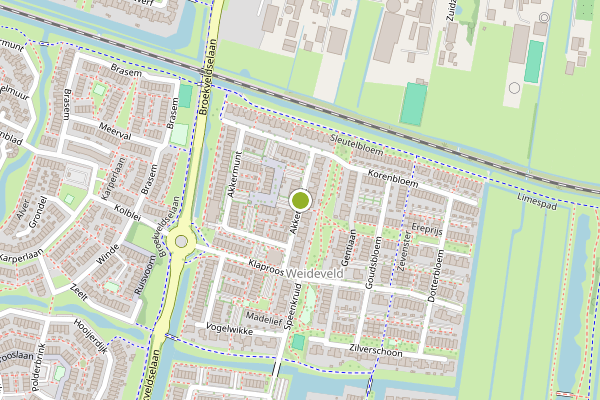 Ambulance-melding op Akkermunt, Bodegraven op 5 augustus, kaart-overzicht