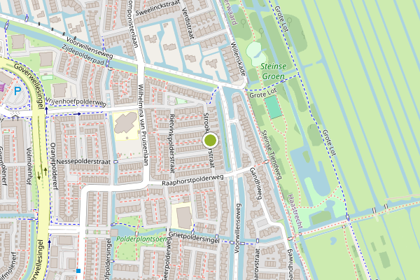 Ambulance-melding op Strookpolderstraat, Gouda op 5 augustus, kaart-overzicht