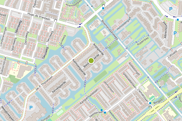 Ambulance-melding op Bieslookgaarde, Gouda op 2 juni, kaart-overzicht