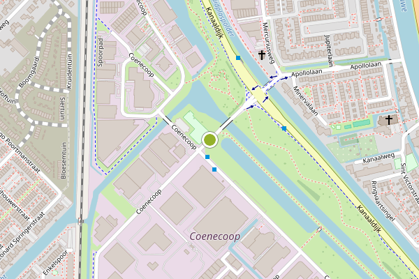 Ambulance-melding op Coenecoop, Waddinxveen op 31 mei, kaart-overzicht