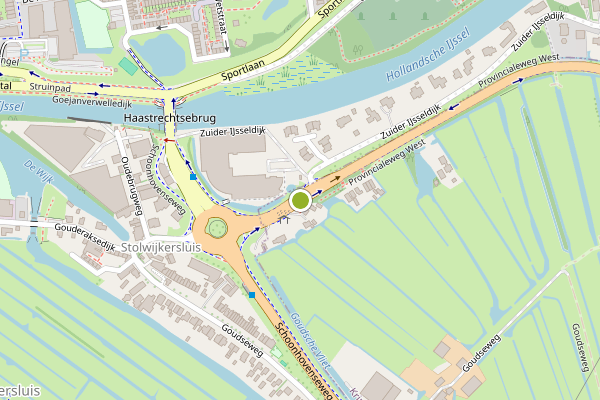 Ambulance-melding op Provincialeweg West, Haastrecht op 20 mei, kaart-overzicht
