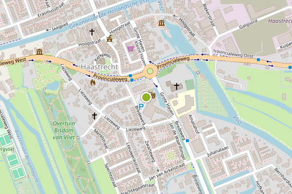 Ambulance-melding op Concordiaplein, Haastrecht op 15 mei, kaart-overzicht