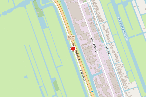 Brandweer-melding op De Vaartweg, Stolwijk op 29 mei, kaart-overzicht