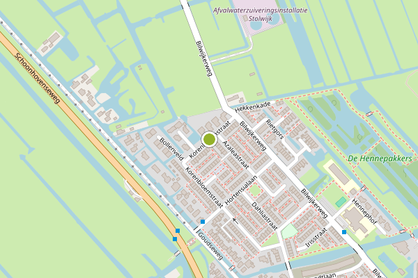 Ambulance-melding op Korenbloemstraat, Stolwijk op 26 mei, kaart-overzicht