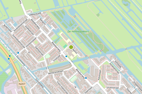 Ambulance-melding op Hennephof, Stolwijk op 9 mei, kaart-overzicht