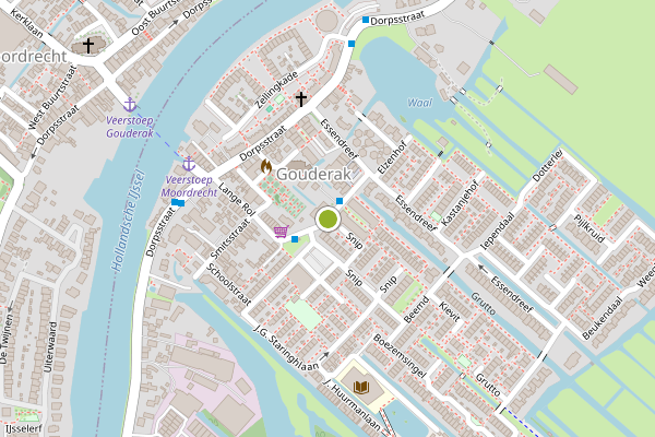 Ambulance-melding op Kranepoort, Gouderak op 3 juni, kaart-overzicht