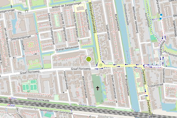 Ambulance-melding op Prins Mauritsstraat, Gouda op 4 juni, kaart-overzicht