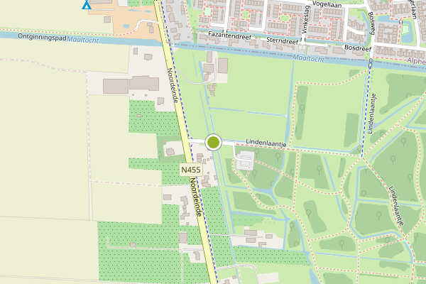 Ambulance-melding op Lindenlaantje, Waddinxveen op 6 juni, kaart-overzicht