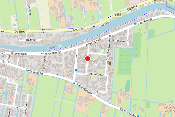 Brandweer-melding op Johan Willem Frisostraat, Nieuwerbrug aan den Rijn op 7 juni, kaart-overzicht
