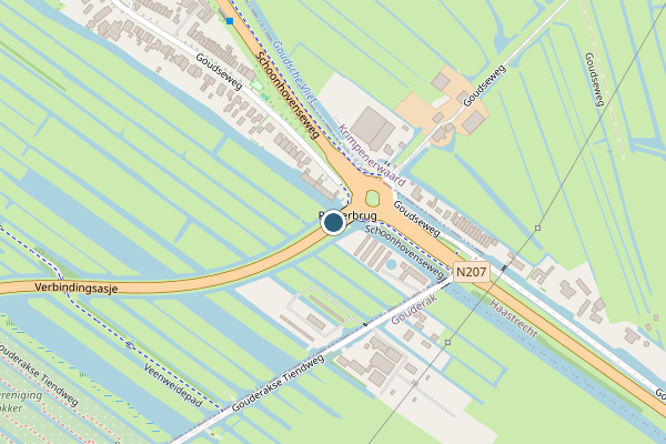 Politie-melding op Gouda op 7 juni, kaart-overzicht