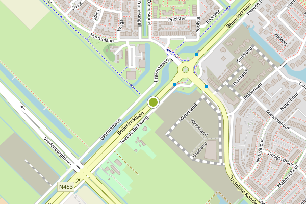 Ambulance-melding op Beijerincklaan, Waddinxveen op 9 juni, kaart-overzicht