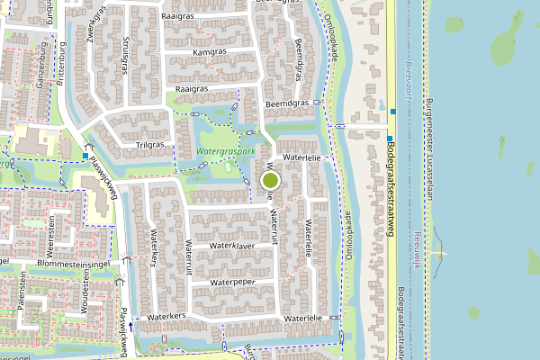 Ambulance-melding op Waterlelie, Gouda op 9 juni, kaart-overzicht