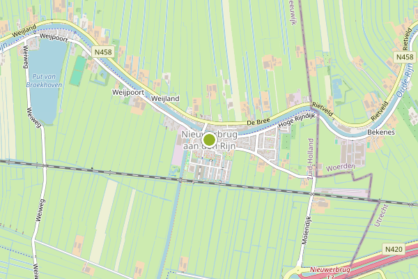 Ambulance-melding op Nieuwerbrug aan den Rijn op 10 juni, kaart-overzicht