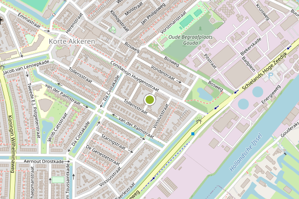 Ambulance-melding op Bilderdijkstraat, Gouda op 10 juni, kaart-overzicht