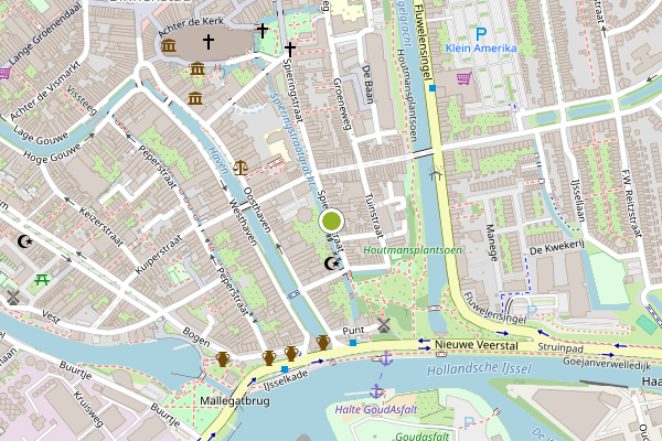 Ambulance-melding op Spieringstraat, Gouda op 11 juni, kaart-overzicht