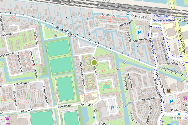 Ambulance-melding op Marathonlaan, Gouda op 11 juni, kaart-overzicht