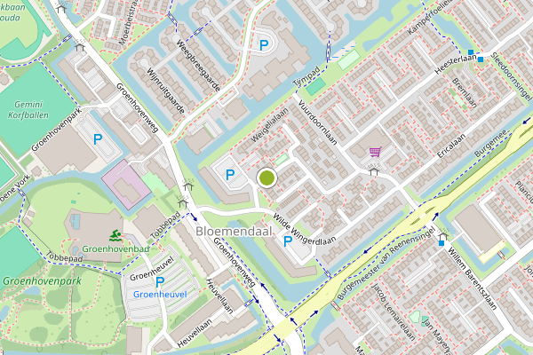 Ambulance-melding op Sporkenhoutlaan, Gouda op 12 juni, kaart-overzicht
