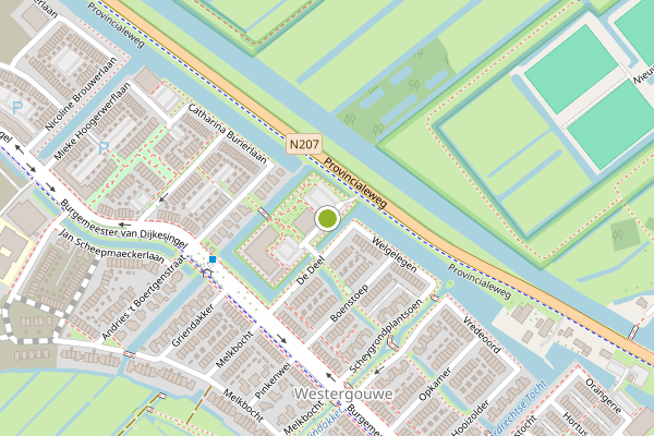 Ambulance-melding op Voorzorg, Gouda op 14 juni, kaart-overzicht