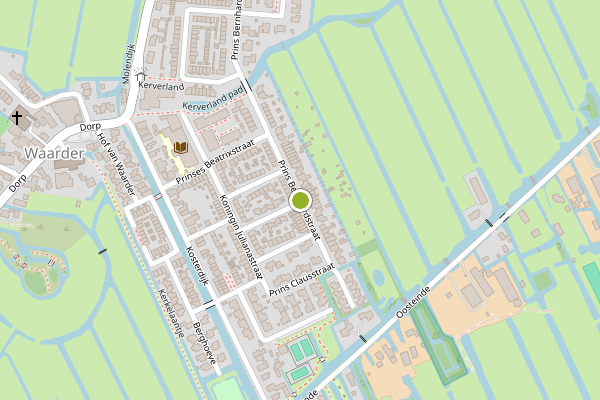 Ambulance-melding op Prins Bernhardstraat, Waarder op 14 juni, kaart-overzicht
