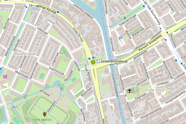 Ambulance-melding op Hoge Rijndijk, Nieuwerbrug op 15 juni, kaart-overzicht