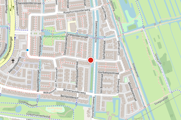 Brandweer-melding op Gasthuispolderweg, Gouda op 15 juni, kaart-overzicht