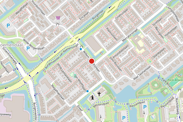 Brandweer-melding op Willem Barentszlaan, Gouda op 16 juni, kaart-overzicht