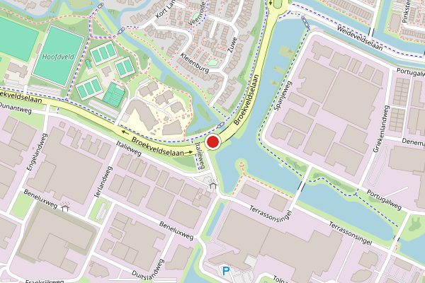 Brandweer-melding op Broekveldselaan, Bodegraven op 17 juni, kaart-overzicht