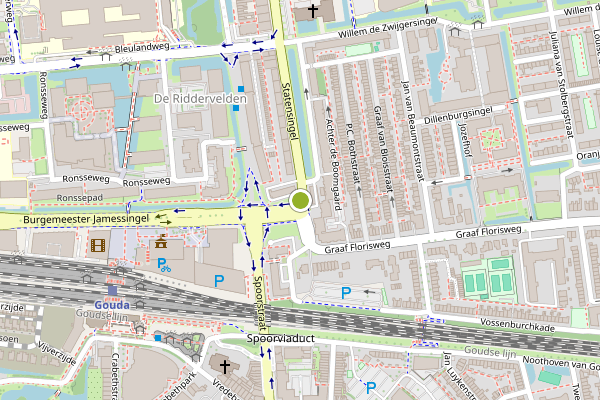 Ambulance-melding op Albert Plesmanplein, Gouda op 17 juni, kaart-overzicht