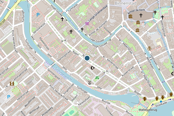 Politie-melding op Raam, Gouda op 17 juni, kaart-overzicht