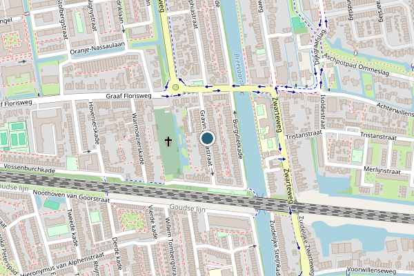 Politie-melding op Gravin Jacobastraat, Gouda op 18 juni, kaart-overzicht