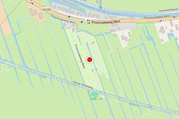 Brandweer-melding op Provincialeweg West, Haastrecht op 20 juni, kaart-overzicht