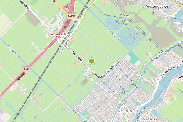 Ambulance-melding op Moordrecht op 21 juni, kaart-overzicht