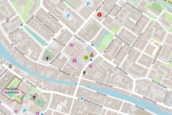 Ambulance-melding op Raadhuisplein, Bodegraven op 21 juni, kaart-overzicht