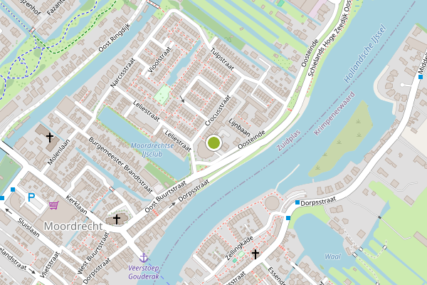 Ambulance-melding op Touwbaan, Moordrecht op 22 juni, kaart-overzicht