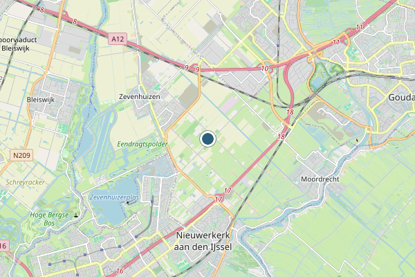 Politie-melding op Moordrecht op 22 juni, kaart-overzicht