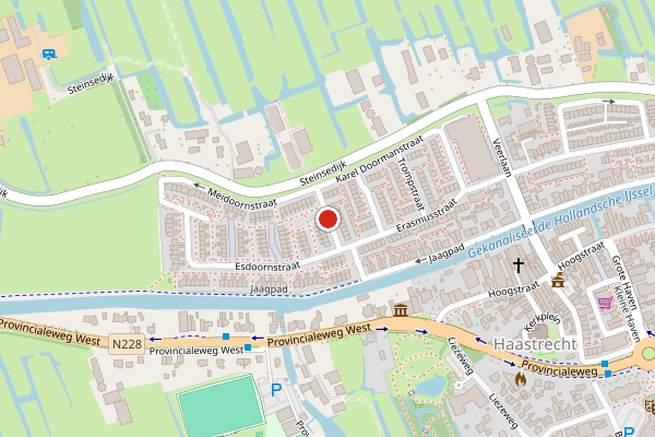 Brandweer-melding op Van Speykstraat, Haastrecht op 23 juni, kaart-overzicht
