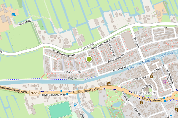 Ambulance-melding op Van Speykstraat, Haastrecht op 23 juni, kaart-overzicht