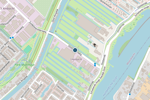 Politie-melding op Oostpolderweg, Moordrecht op 24 juni, kaart-overzicht