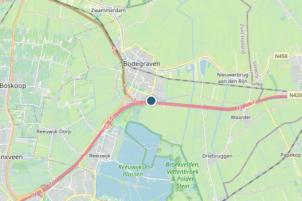 Politie-melding op Nieuwerbrug op 24 juni, kaart-overzicht