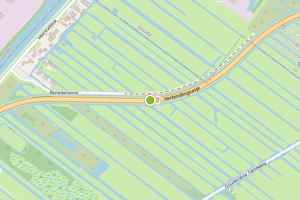 Ambulance-melding op Gouderak op 25 juni, kaart-overzicht