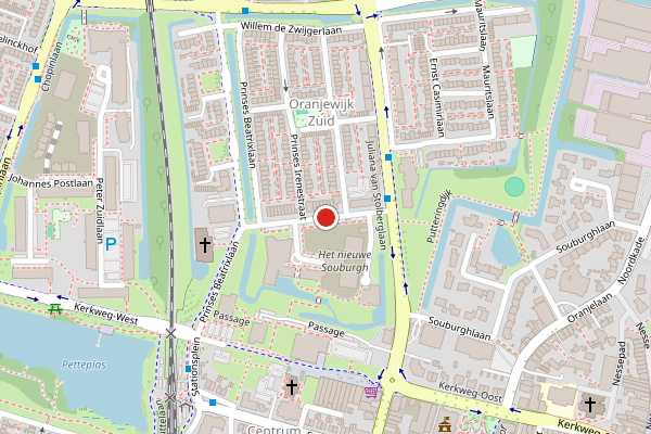 Brandweer-melding op Prins Bernhardlaan, Waddinxveen op 25 juni, kaart-overzicht