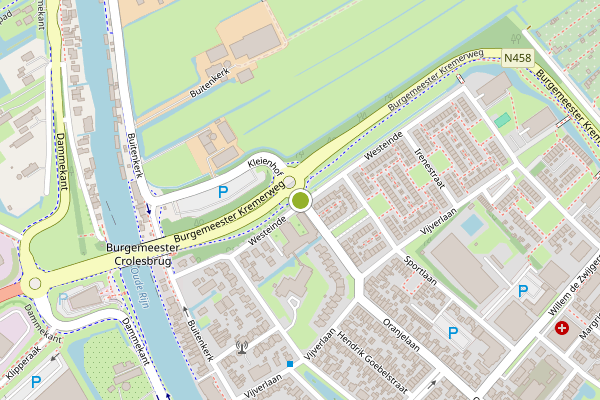 Ambulance-melding op Oranjehof, Bodegraven op 25 juni, kaart-overzicht