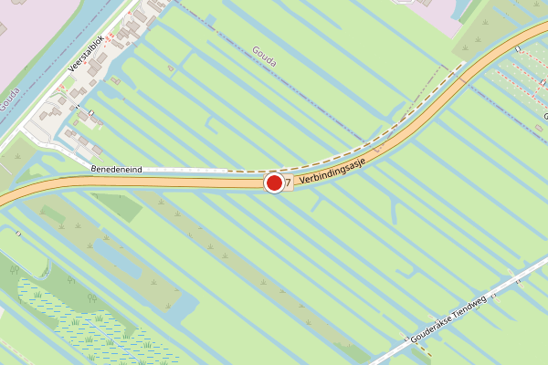 Brandweer-melding op Gouderak op 25 juni, kaart-overzicht