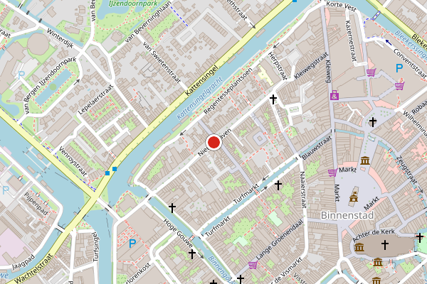 Brandweer-melding op Nieuwehaven, Gouda op 27 juni, kaart-overzicht
