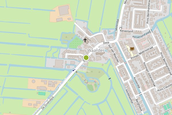 Ambulance-melding op Dorp, Waarder op 27 juni, kaart-overzicht